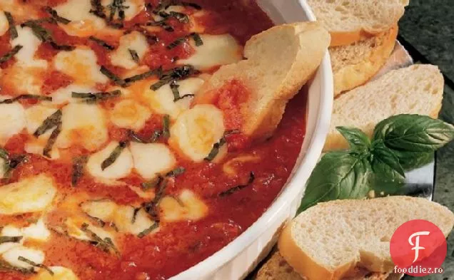 Mozzarella și busuioc cu sos Marinara