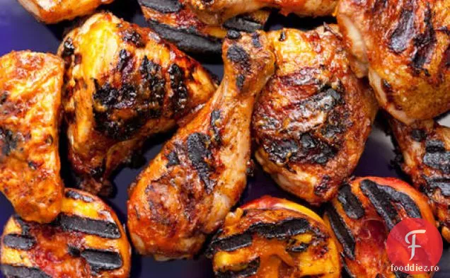 Pui la grătar cu sos BBQ Nectarine
