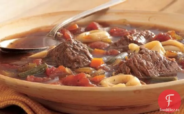 Supă De Carne De Vită-Tortellini Cu Aragaz Lent