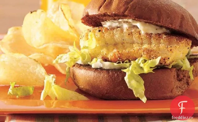 Sandvișuri Cu File De Pește Cu Lămâie-Piper