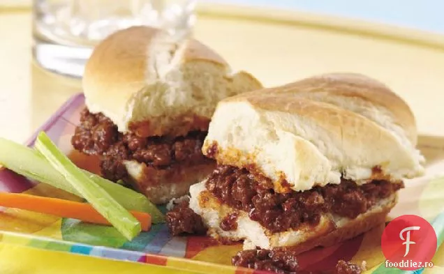 Sandvișuri De Vită Cu Grătar Afumat Cu Aragaz Lent