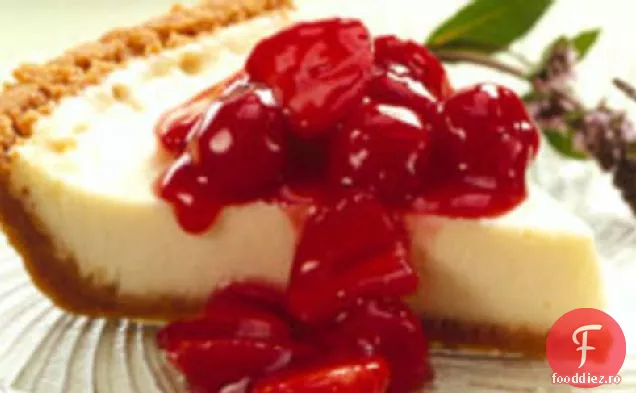 Cheesecake de vanilie cu Topping de cireșe