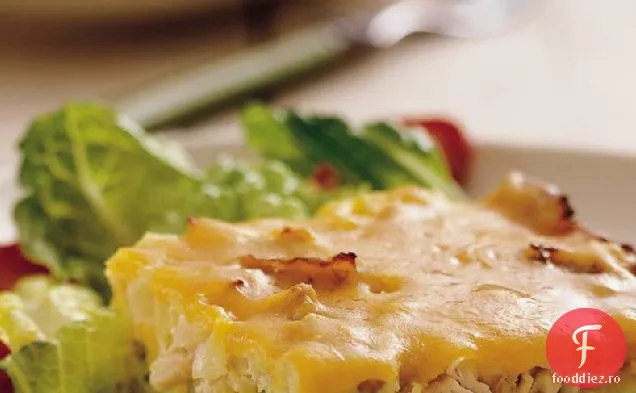 Plăcintă imposibil de ușoară cu pui și Broccoli (Dimensiunea mulțimii)