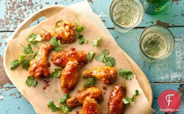 Aripi De Pui Sriracha La Cuptor Cu Miere