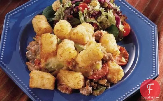Tater Tot Pizza Caserola