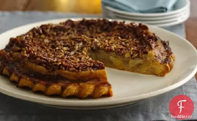 Caramel-Pecan Cu Susul În Jos Chai Plăcintă Cu Mere