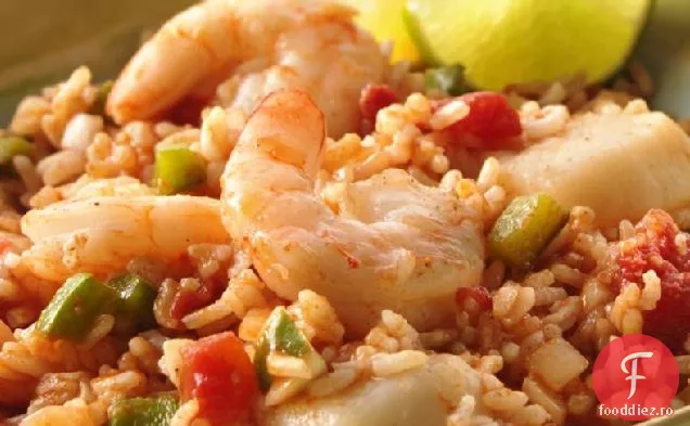Pachete De Folie Jambalaya Cu Fructe De Mare La Grătar
