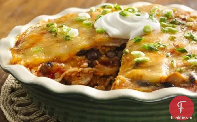 Rapidă Stratificat Pui Enchilada Plăcintă