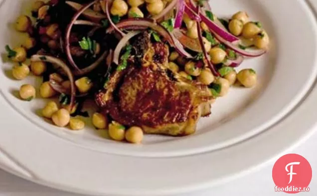 Miel De Lămâie Cu Salată Caldă De Năut Și Pătrunjel