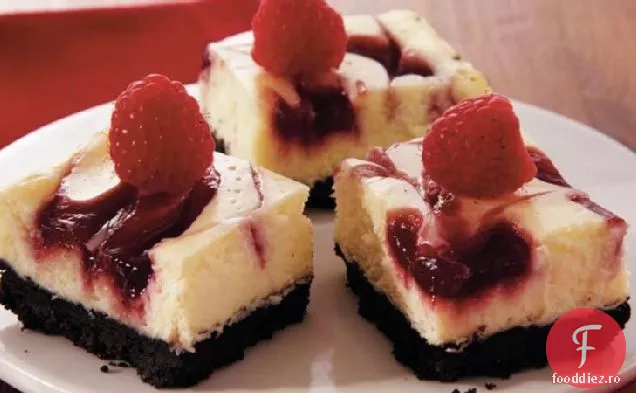 Zmeură-Swirl Cheesecake Baruri