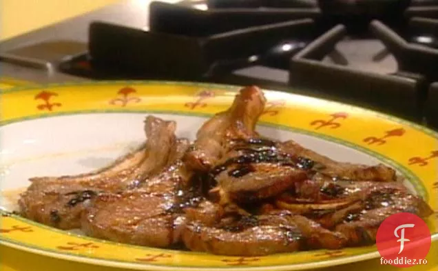 Cotlet de miel fript cu reducere balsamică