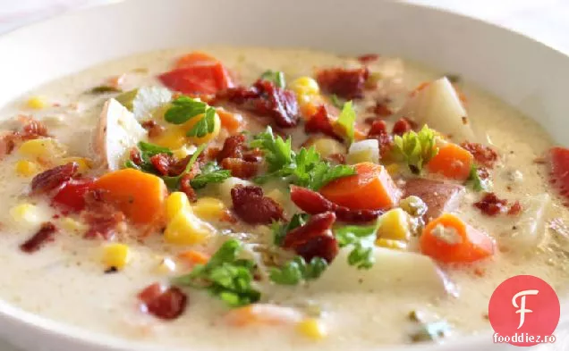 Chowder De Pui-Porumb Cu Aragaz Lent