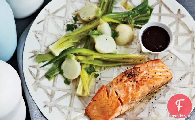 Somon cu vin roșu-sos Balsamic