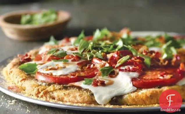 Pizza Caprese cu Pancetta crocantă