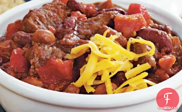 Carne de vită cu aragaz lent și Chili de bere