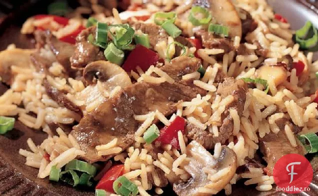 Pilaf de vită și ciuperci