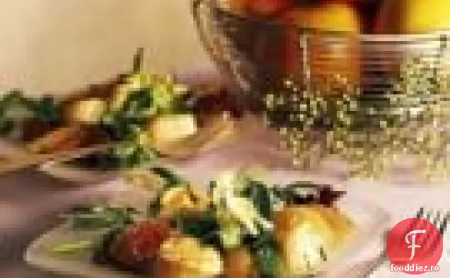 Salată Verde De Primăvară Cu Grepfrut Și Scoici Saut