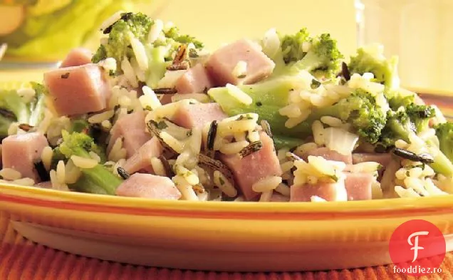 Cină cu șuncă, Broccoli și tigaie de orez