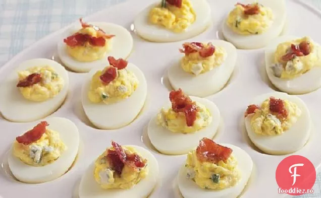 Brânză Albastră Bacon Deviled Ouă