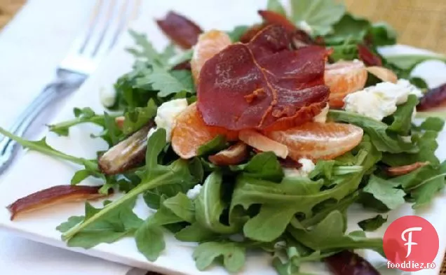 Prosciutto crocant și salată de portocale