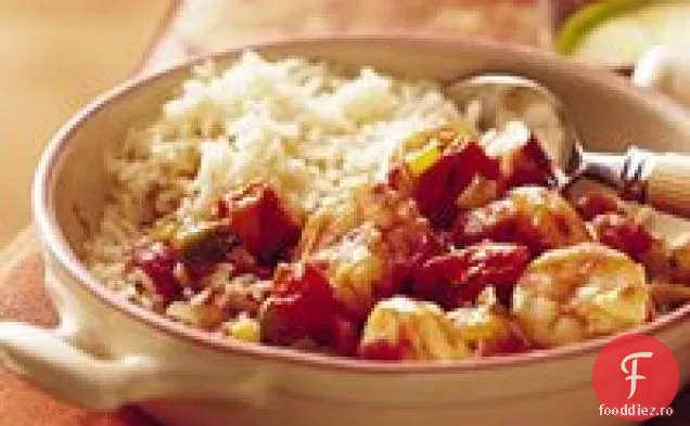 Jambalaya Creolă cu aragaz lent (gătit pentru 2)