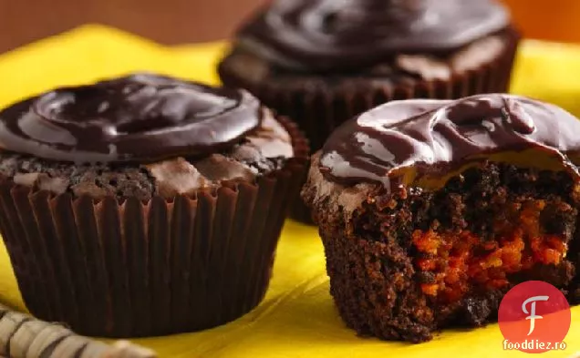 Brownies mexicani cu umplutură de caise-Ancho și Ganache de ciocolată neagră