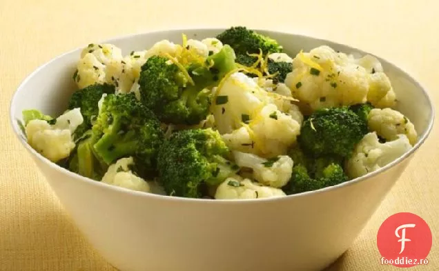 Conopidă și Broccoli cu unt de plante proaspete