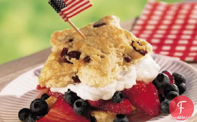Roșu, alb și albastru Shortcake Stele