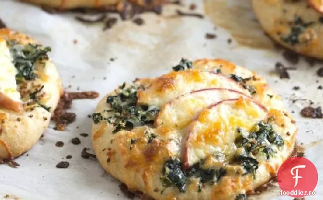 Mini pizza cu mere și spanac