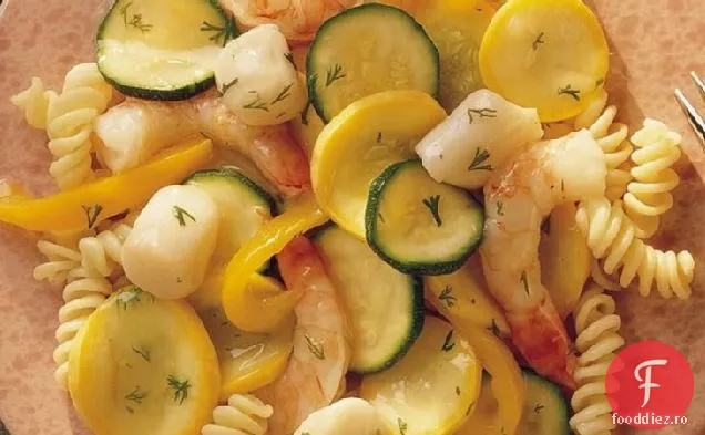Fructe de mare cu lămâie cu paste