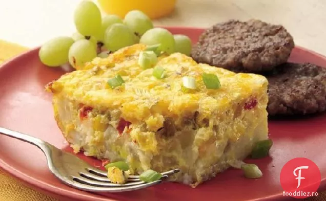 Chile verde, ouă și cartofi coaceți