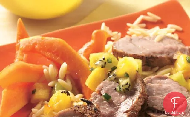 Filet de porc la grătar cu Salsa de ananas