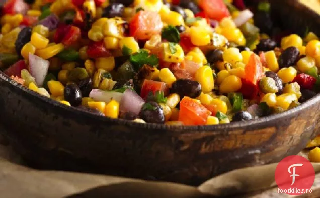 Fasole neagră și Salsa de porumb prăjită
