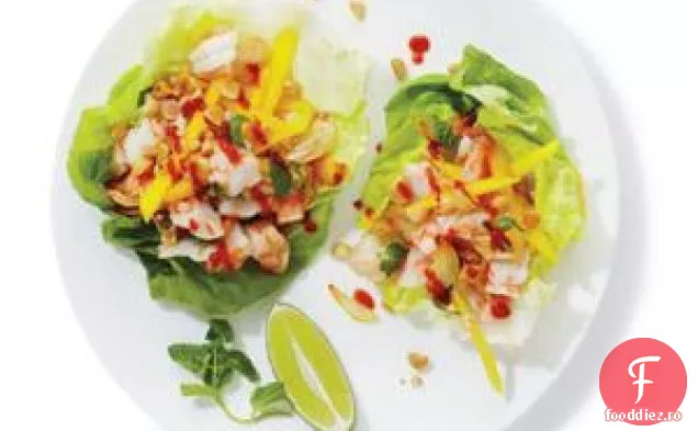 Împachetări Cu Salată De Creveți Și Mango