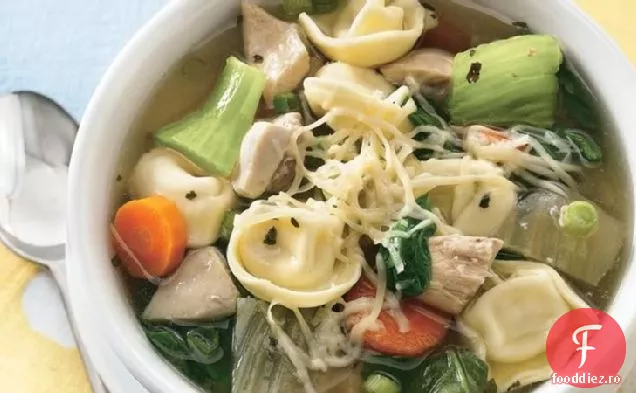 Tocană de Tortellini de pui și legume cu aragaz lent