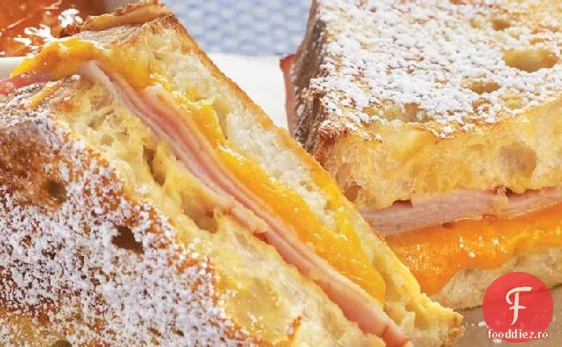 Pâine prăjită franceză cu șuncă și brânză