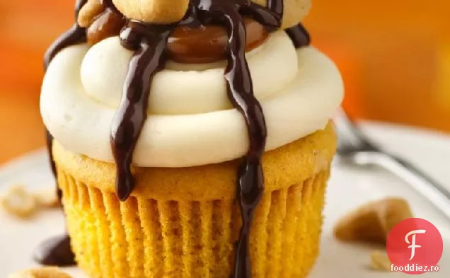 Ooey Gooey Dovleac Caramel Cupcakes
