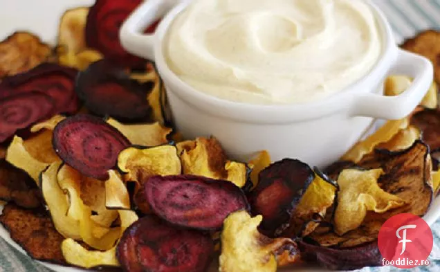 Chipsuri de legume la cuptor cu iaurt Curry