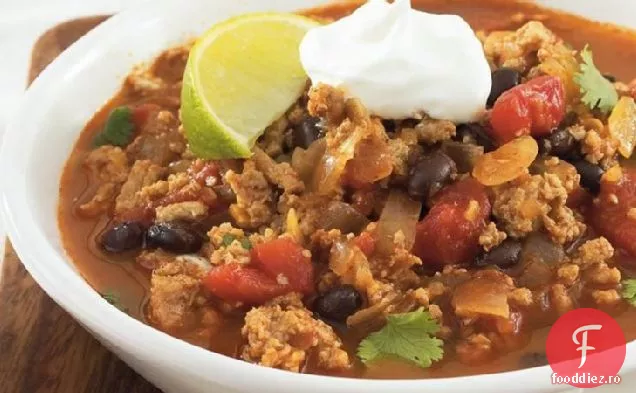 Curcan și Chili de fasole neagră