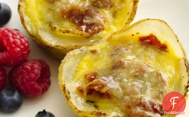 Mini Quiches de mic dejun cu crustă de cartofi
