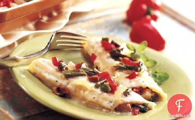 Legume prăjite și Manicotti de pui