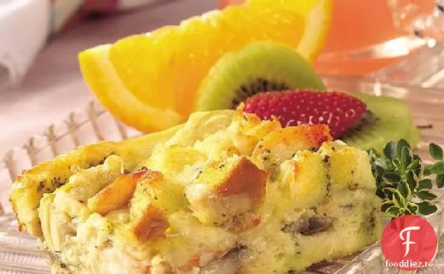 Fructe de mare și brânză Brunch coace