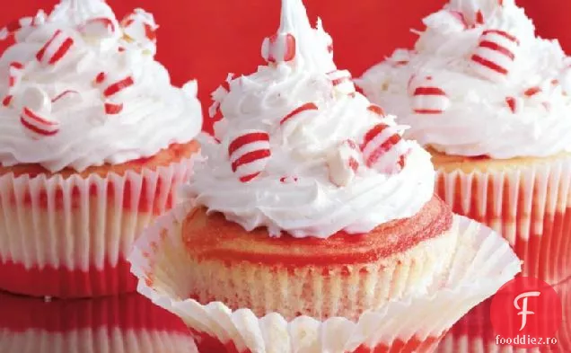 Swirled Bomboane De Trestie De Zahăr Cupcakes