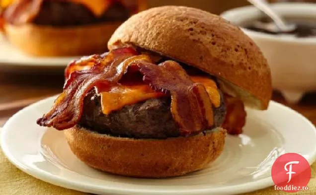Bacon Cheddar Franceză Ceapa Burgeri