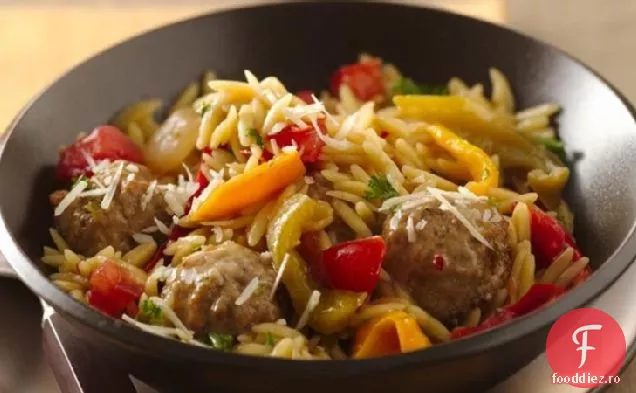Parmezan Orzo și chiftele