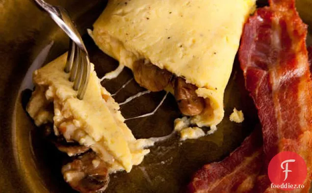 Omletă cu ciuperci și Fontina