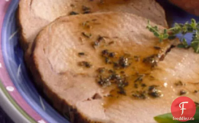 Friptură de porc cu sos de prune Sherry