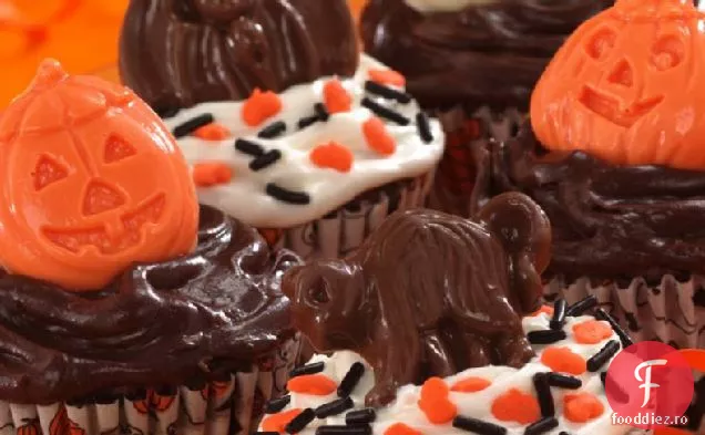 Brownie-Cupcakes De Halloween Cu Banane