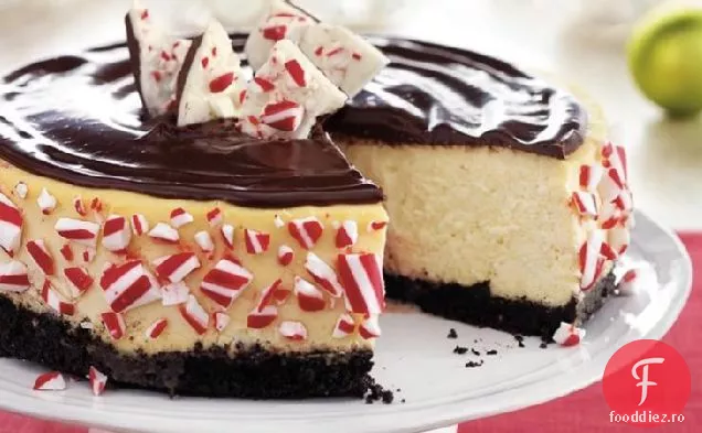Cheesecake Cu Mentă Cu Ciocolată Dublă