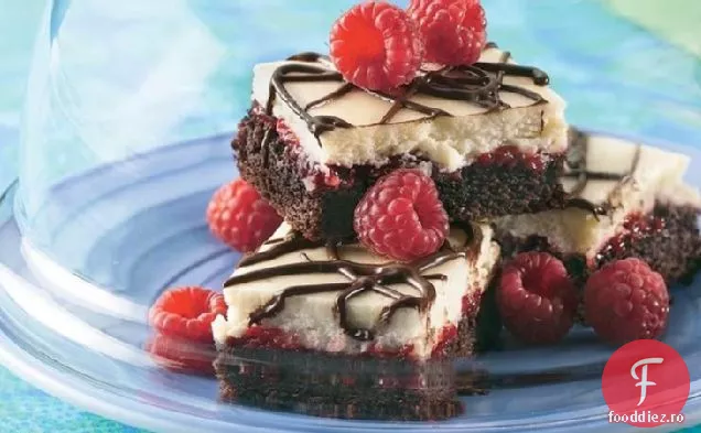 Ciocolată-Zmeură Cheesecake Baruri